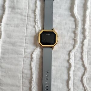 Nixon Gold and Gray Digital Watch